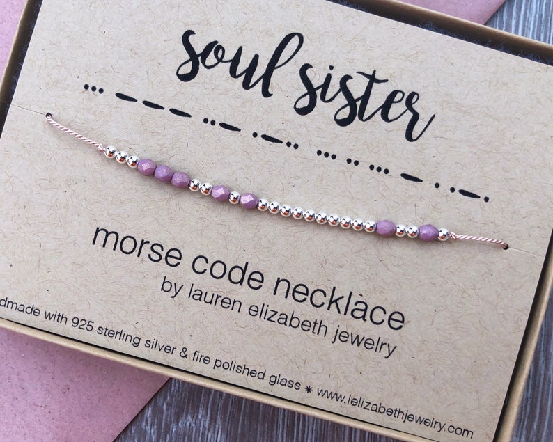 Mother Daughter Gift Gift for Daughter Personalized Necklace for Her Custom Morse Code Necklace