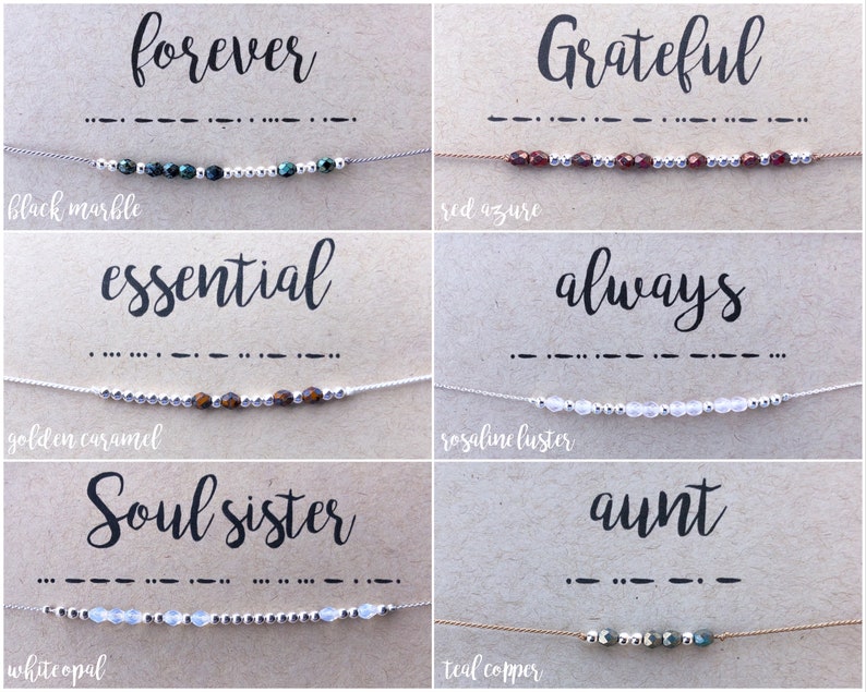 Mother Daughter Gift Gift for Daughter Personalized Necklace for Her Custom Morse Code Necklace
