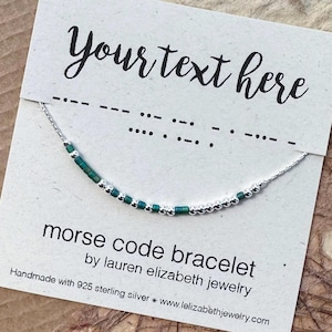 Customized Morse Code Bracelet - Soul Sister Gift for Best Friend - BFF Friendship Bracelet - Unbiological Sister Bracelet