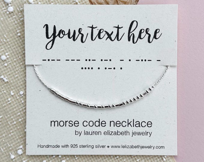 Featured listing image: Custom Morse Code Necklaces