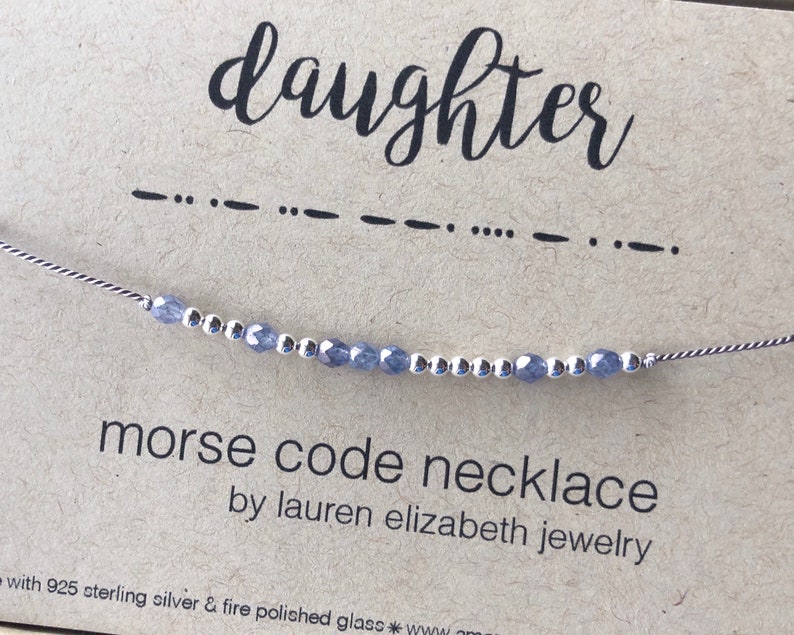 Mother Daughter Gift Gift for Daughter Personalized Necklace for Her Custom Morse Code Necklace