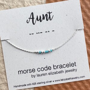 Cadeau tante - meilleur bracelet tante - nouveau bracelet tante pour elle - bracelet tante code morse - bijoux tante - cadeau tante pour tante