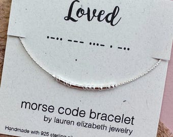 Loved Morse Code Bracelet - Mother’s Day Gift for Wife - Gift for Mom - Girlfriend Gift - Wife Birthday Gift - Message Bracelet