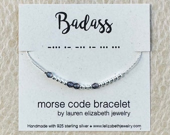 Custom Secret Message Bracelet - Morse Code Bracelet for Women - Personalized Hidden Message Bracelet Gift - Morse Code Message Jewelry