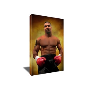 FREE SHIPPING Iron Mike Tyson Poster Photo Painting Artwork on Canvas Art