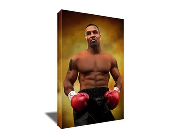 FREE SHIPPING Iron Mike Tyson Poster Photo Painting Artwork on Canvas Art
