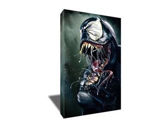 FREE SHIPPING VENOM Symbiote Eddie Brock Portrait Canvas Art