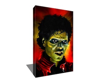 FREE SHIPPING Zombie Michael Jackson Thriller Poster Photo Painting Artwork on Canvas Art