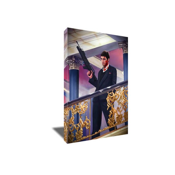 FREE SHIPPING Al Pacino Tony Montana SCARFACE You F-ing with the Best Poster Photo Painting Artwork on Canvas Art print