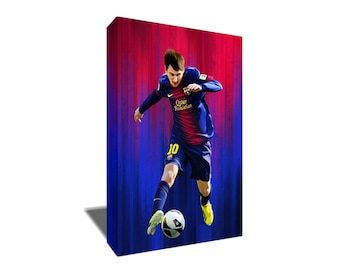 FREE SHIPPING Lionel Messi Football Goat Poster Photo Painting Artwork on Canvas Wall Art