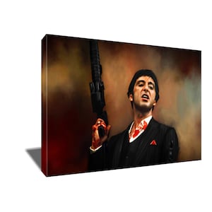 FREE SHIPPING Al Pacino Tony Montana Scarface Poster Photo Painting Artwork on Canvas Art