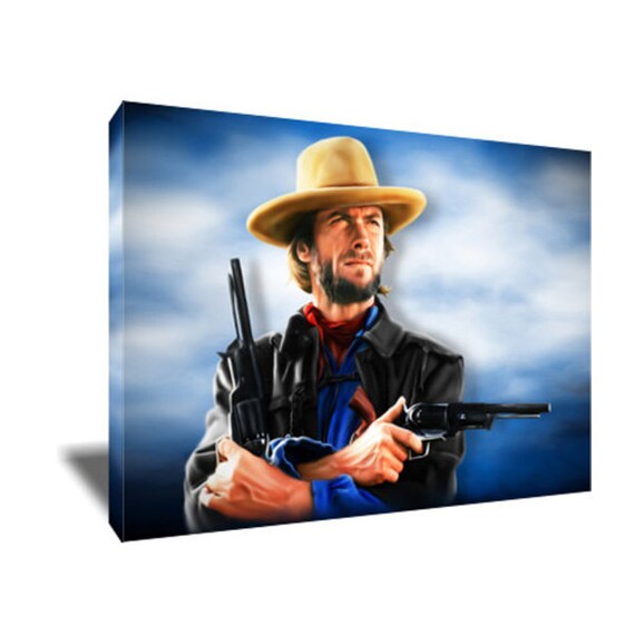 FREE SHIPPING Clint Eastwood the Outlaw Josey Wales on Canvas Etsy