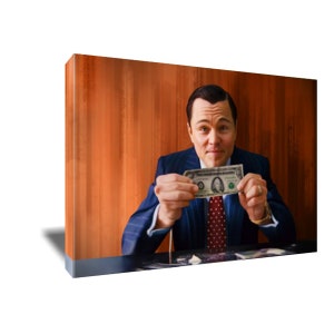 FREE SHIPPING Leonardo DiCaprio in The Wolf of Wall Street Canvas Art
