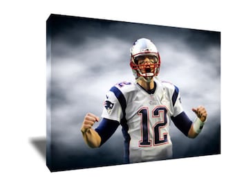 FREE SHIPPING Super Bowl XLIX Mvp Tom Brady Poster Photo Painting Artwork on Canvas Wall Art