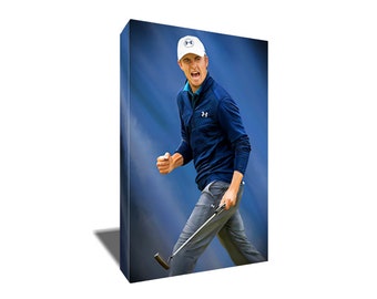 FREE SHIPPING Jordan Spieth Fist Pump Poster Photo Painting Artwork on Canvas Art