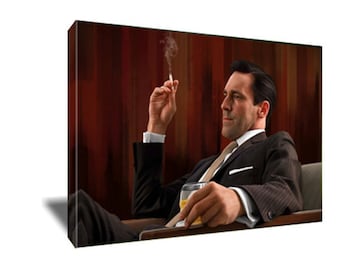 DON DRAPER SMOKING Mad Men Poster
