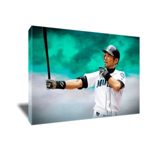 FREE SHIPPING Seattle Mariners Icon Legend Ichiro Suzuki Poster Photo Painting Artwork on Canvas Art