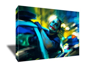 FREE SHIPPING Joker The Dark Knight Police Joy Ride Canvas Art