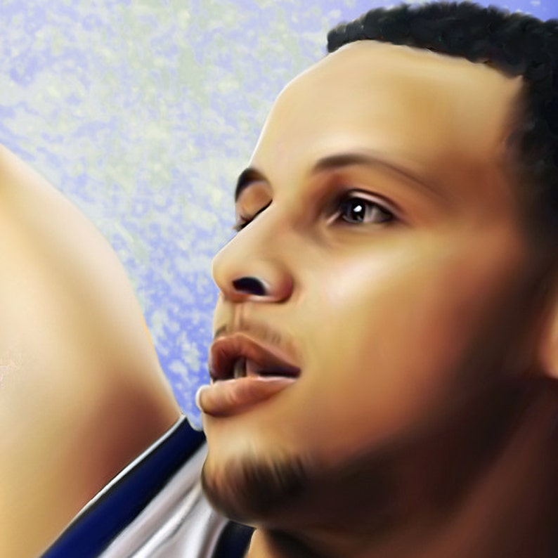 FREE SHIPPING Steph Curry Splash Poster Photo Painting Artwork on Canvas Art