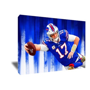 FREE SHIPPING Josh Allen Photo Painting Poster Artwork on Canvas Art