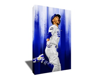FREE SHIPPING Mookie Betts Dodgers MVP Poster Photo Painting Artwork on Canvas Art