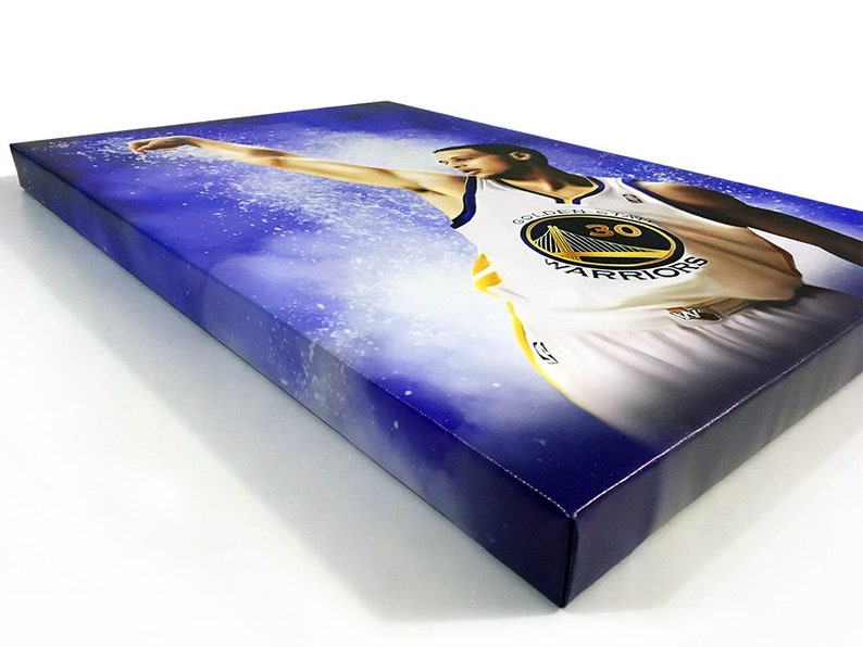FREE SHIPPING Steph Curry Splash Poster Photo Painting Artwork on Canvas Art