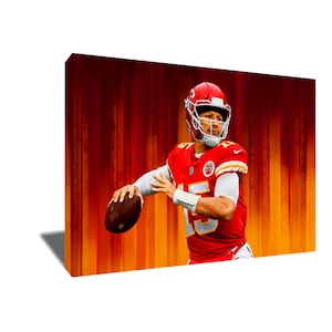 FREE SHIPPING Patrick Mahomes II Poster Photo Painting Artwork on Canvas Wall Art