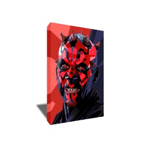 FREE SHIPPING Darth Maul Poster Abstract Pop Artwork on Canvas Art Print