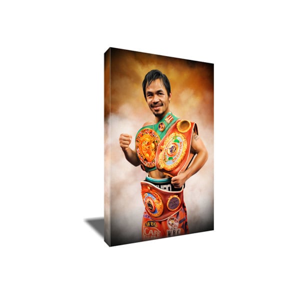 FREE SHIPPING Manny Pacquiao Pacman Poster Photo Painting Artwork on Canvas Art