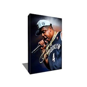 FREE SHIPPING Rap to Billionaire Jay-Z Photo Painting Poster Artwork on Canvas Wall Art Print