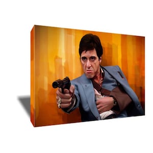 FREE SHIPPING SCARFACE Every Dog has its Day Photo Painting Poster Artwork on Canvas Wall Art