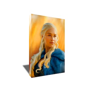 FREE SHIPPING Princess Daenerys Targaryen Dragon Queen Canvas Art