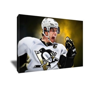 FREE SHIPPING Pittsburgh Penguins Sidney Crosby Poster Photo Painting Artwork on Canvas Art