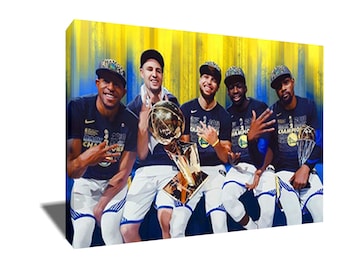 FREE SHIPPING Golden State Warriors Hamptons 5 Photo Painting Artwork on Canvas Art