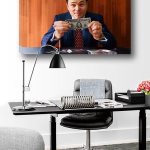 FREE SHIPPING Leonardo DiCaprio in The Wolf of Wall Street Canvas Art image 3