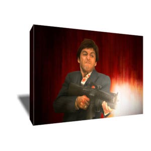 FREE SHIPPING SCARFACE Say Hello to My Little Friend Poster Photo Painting Artwork on Canvas Wall Art