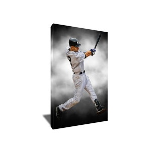 FREE SHIPPING New York Yankees Captain Derek Jeter Canvas Art