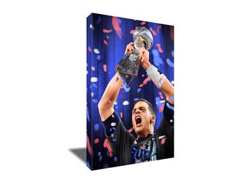 FREE SHIPPING Superbowl LI Mvp Tom Brady Canvas Art