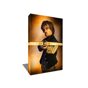 FREE SHIPPING Tyrion Lannister Photo Painting Poster Artwork on Canvas Wall Art Print