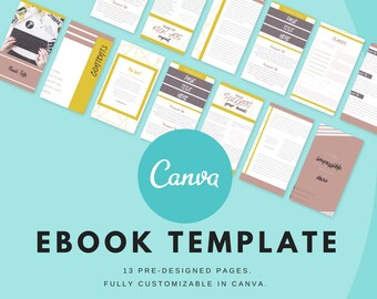 Anita Ebook Template | 13 Pre-Designed Pages | Fully Customizable | Canva