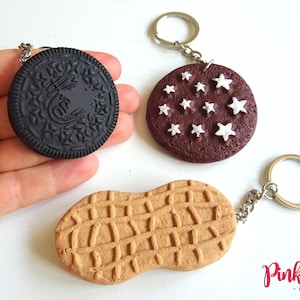 Cookie Keychains. Various Styles. Handmade With Clay. Lotus