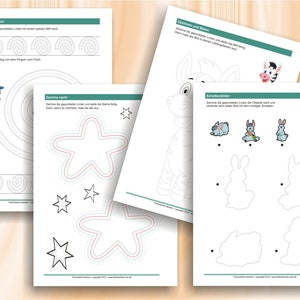 Grafomotorik trainieren Übungen zur Stärkung der Visuo und Grafomotorik 65 ausdruckbare Arbeitsblätter A4, als PDF Bild 7