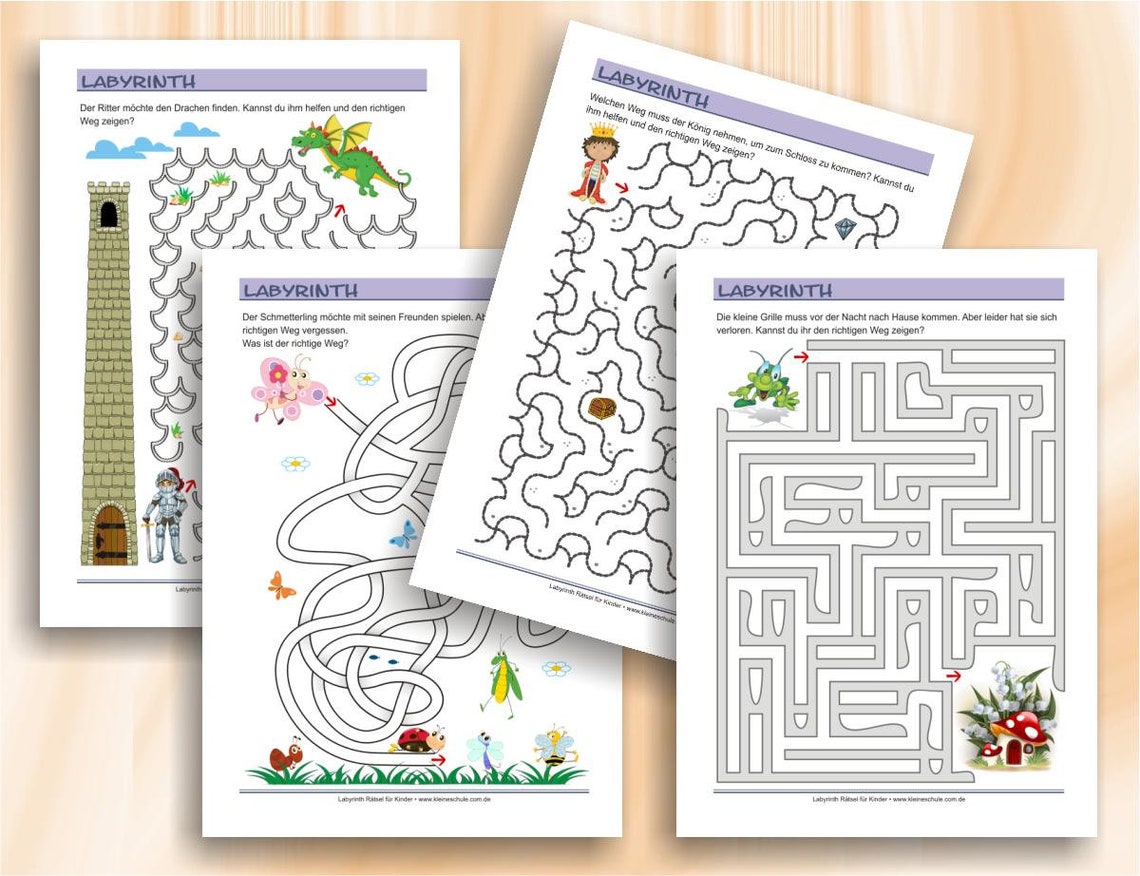 Labyrinth Rätsel Spannende Labyrinthe für Kinder ab 6 45 | Etsy