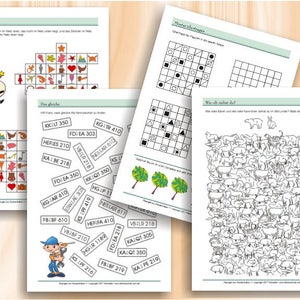 Übungen zur Konzentration Teil 1 Spielerische Förderung von Konzentration und Wahrnehmung 43 ausdruckbare Arbeitsblätter A4, als PDF Bild 4