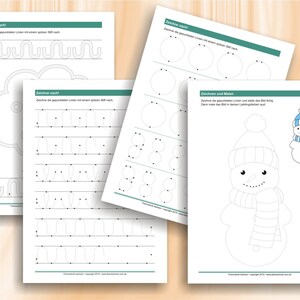 Grafomotorik trainieren Übungen zur Stärkung der Visuo und Grafomotorik 65 ausdruckbare Arbeitsblätter A4, als PDF Bild 5