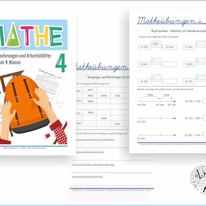 Mathe-Arbeitsblätter für die Grundschule 4. Klasse als PDF zum Ausdrucken