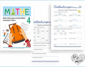 Mathe-Arbeitsblätter für die Grundschule 4. Klasse als PDF zum Ausdrucken