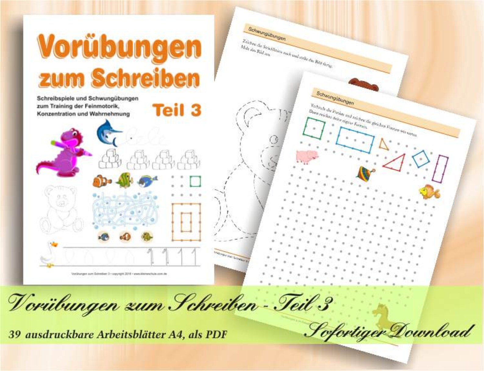 Vorübungen zum Schreiben - Teil 3 | Schreibspiele und Schwungübungen
