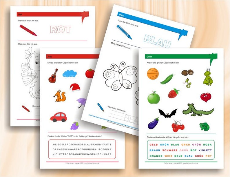 Farben lernen die ersten Übungen zu Farben Vorschule und