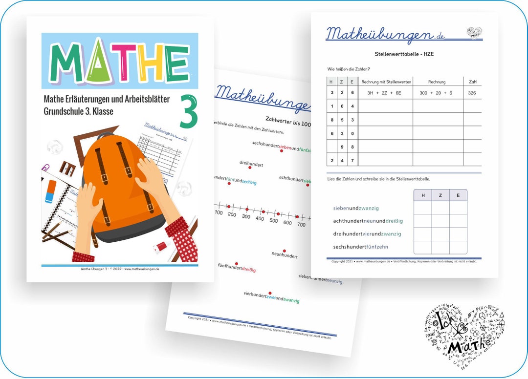Mathe-arbeitsblätter Für Die Grundschule 3. Klasse Als PDF Zum